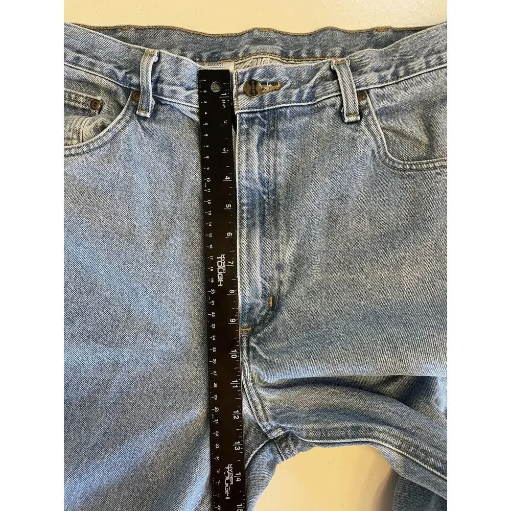Men Carhartt B18 STW Light Wash Denim Blue Jeans 38 x 36 (Fit: 37 x 35) Straight